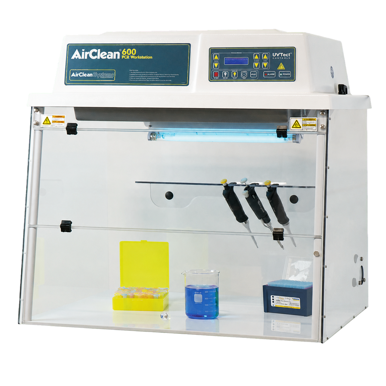 estacion trabajo pcr airclean systems sin fondo